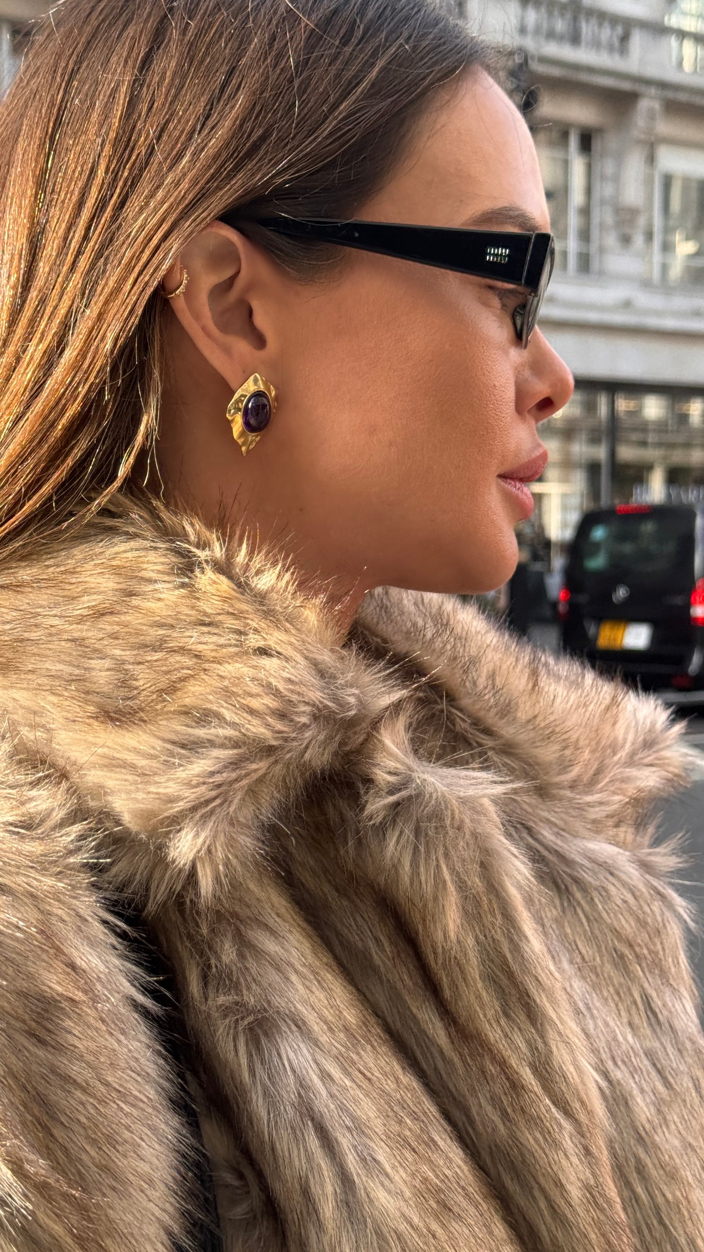 Vintage agate earrings