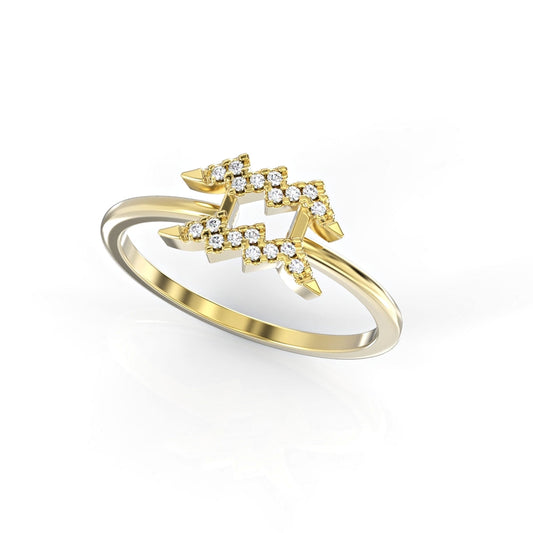Aquarius Zodiac Ring