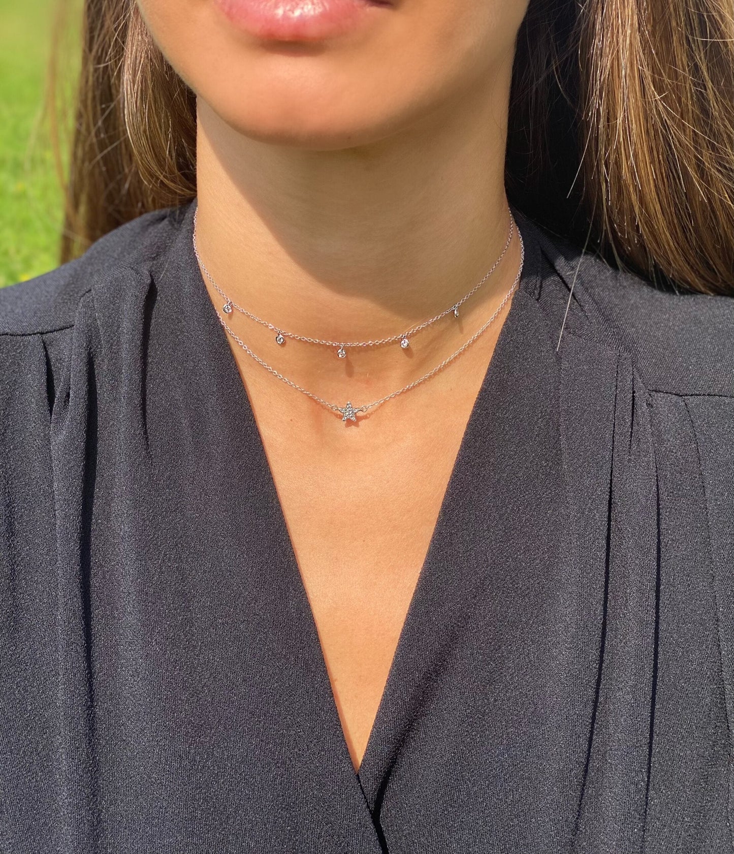 CLASSIC 5 DIAMOND DROPS Necklace