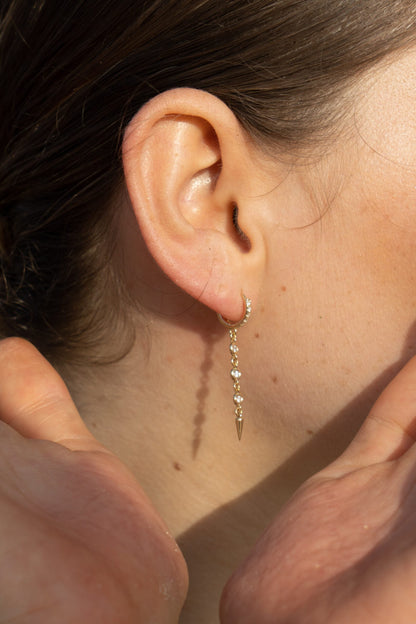 SINGLE CONES DROP DIAMONDS Earring