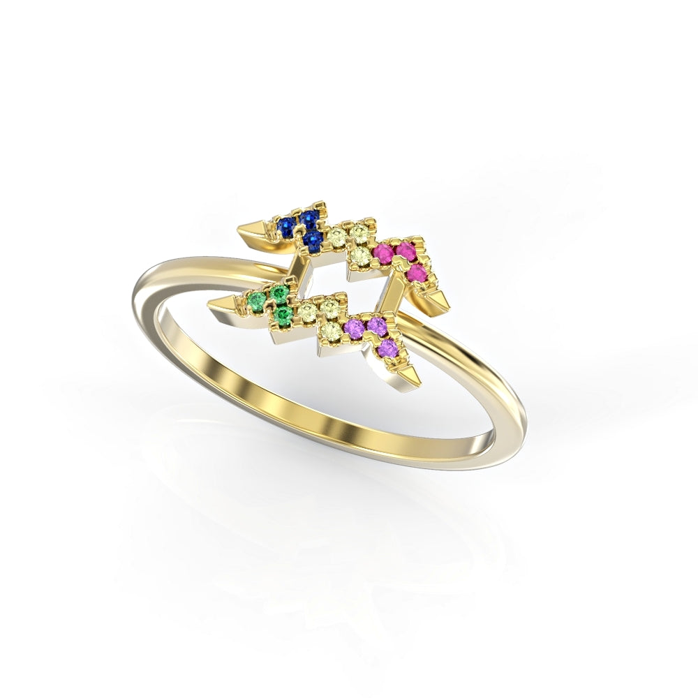 Aquarius Zodiac Ring